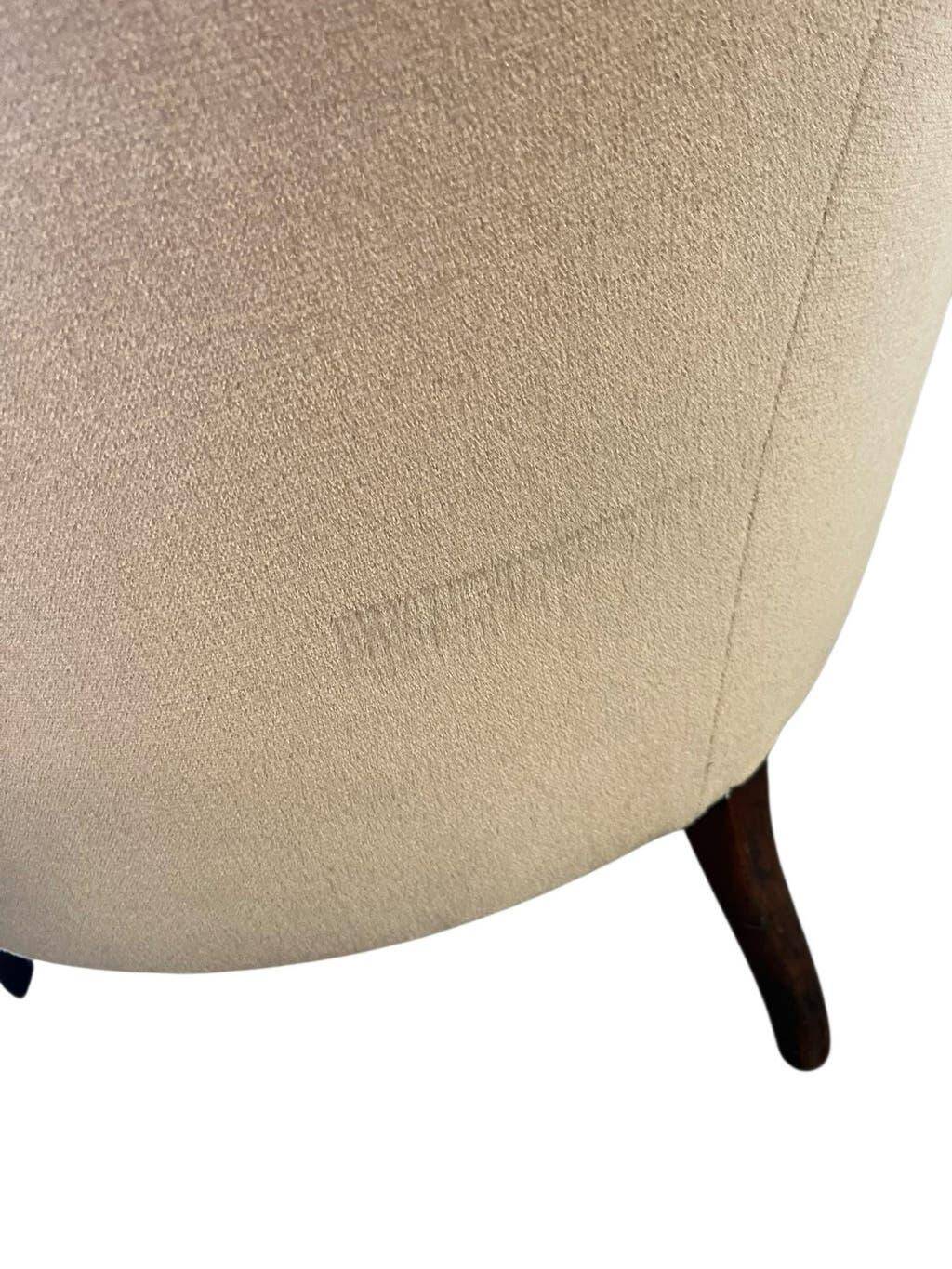 Canapé vintage beige deux places / fauteuil / banc