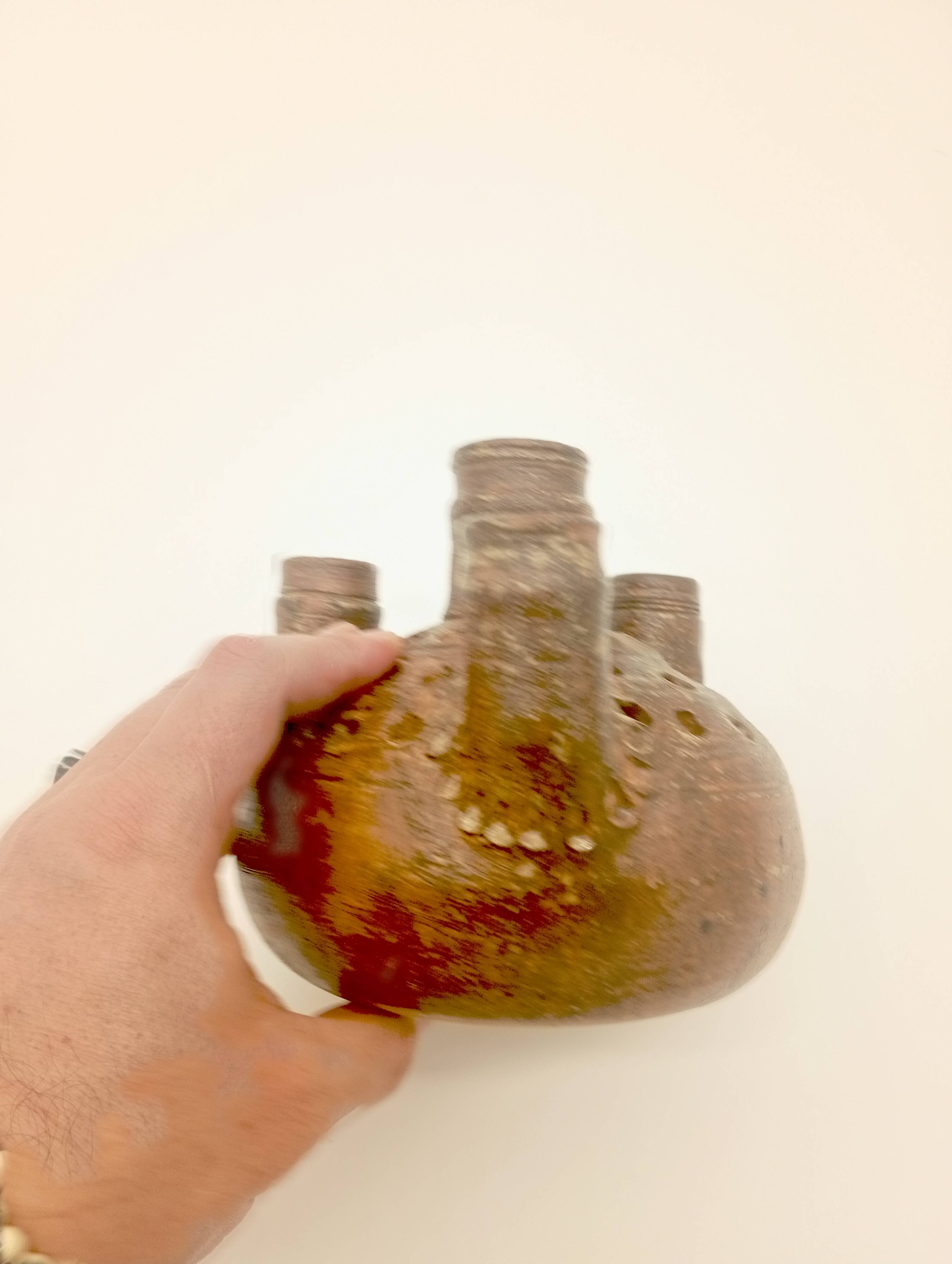 Vase Stoneware Multiple Fireplaces Pottery la Hulotte Caylus Ceramic Studio