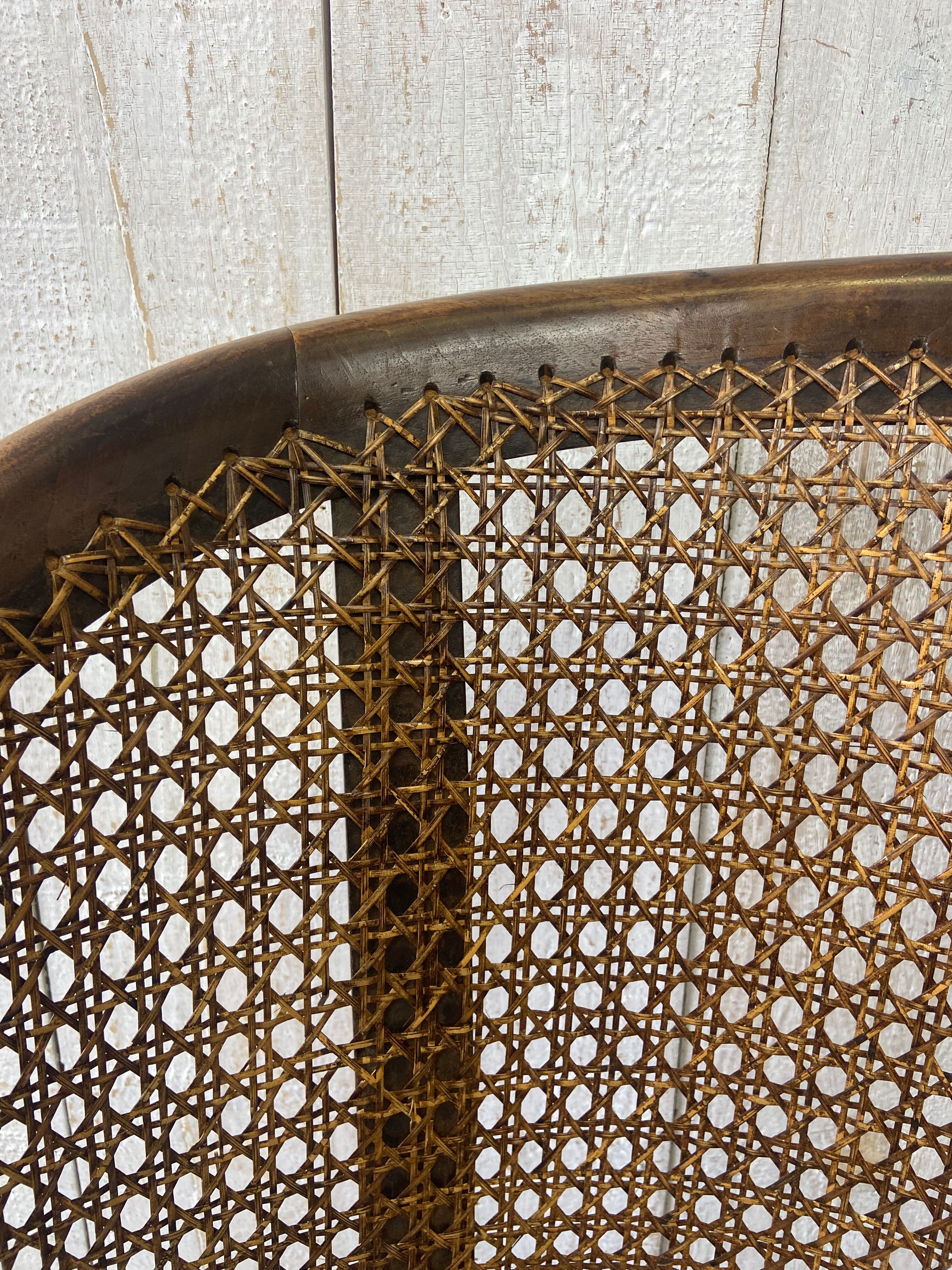 Antique chair with caning