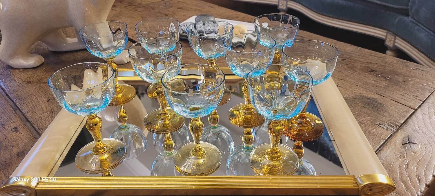 10 George Sand stemmed glasses