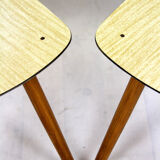 Vintage Formica and Wood Chairs from TON, 1960s, Set of 2