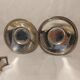 Duo of chocolate cups in silver metal