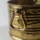 Vintage brass jardinière or wine bucket from the 1970s, large container with double handles.
