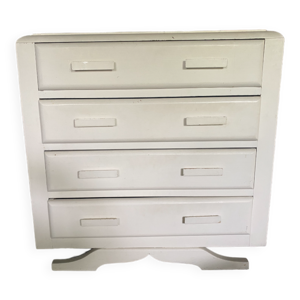 Commode blanche bois