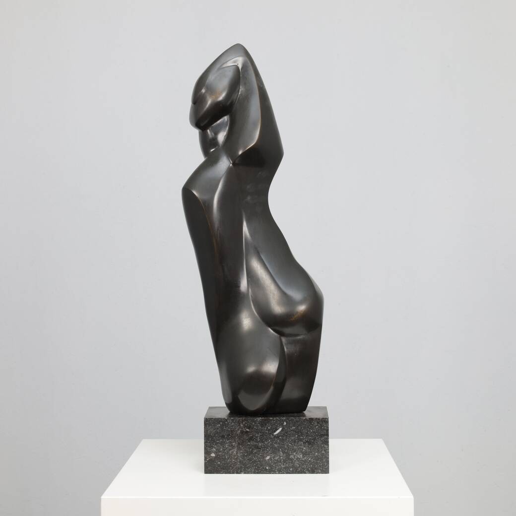 Bronze woman figure sculpture by Francine Govers, Netherlands, 1990s