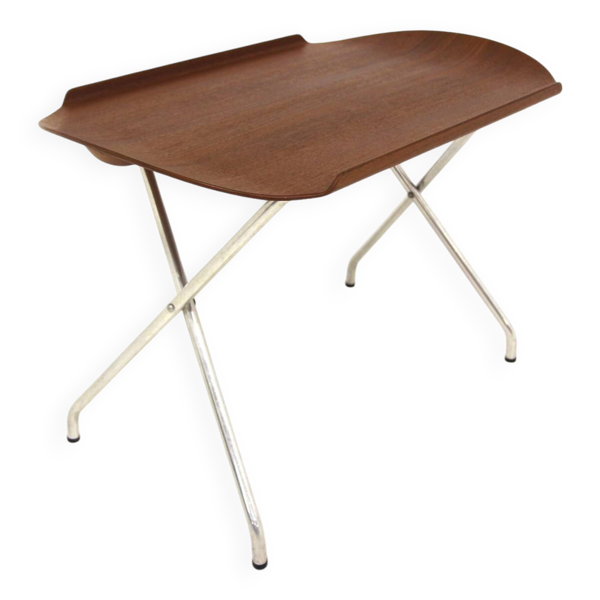 Desserte scandinave en teck, "Amlinette" F.M. Produkt, Fredriksbergs Metalvarefabrik, Norvège, 1960