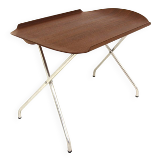 Desserte scandinave en teck, "Amlinette" F.M. Produkt, Fredriksbergs Metalvarefabrik, Norvège, 1960
