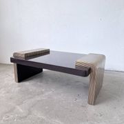 Art Deco coffee table in lacquer and brass
