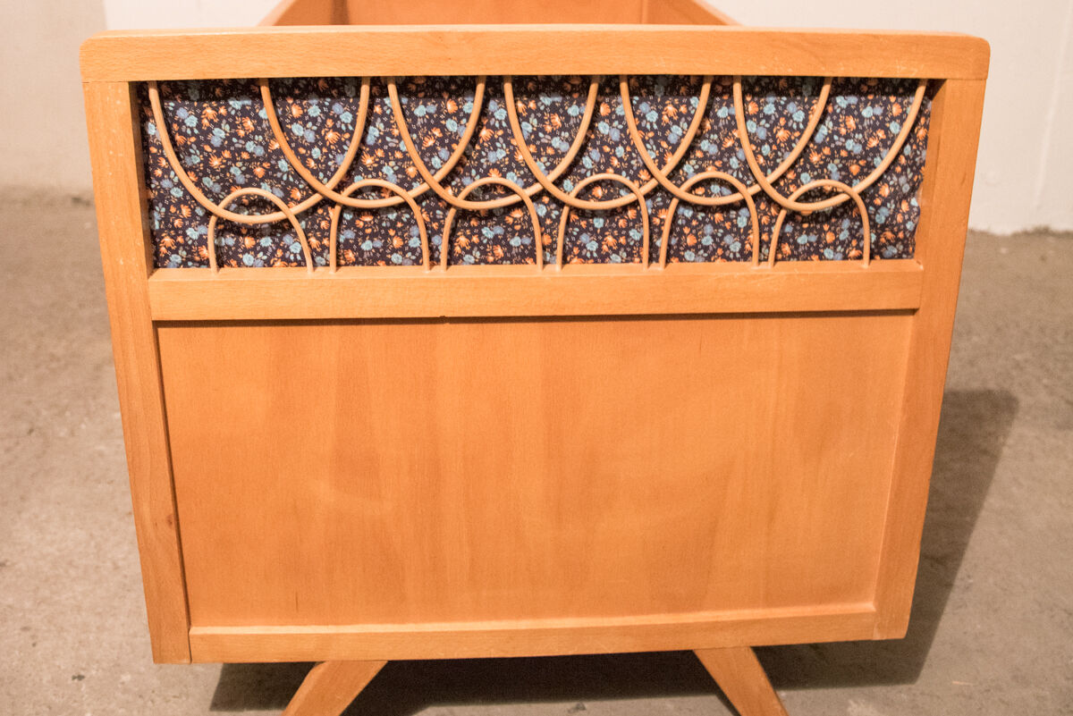 Vintage children's bed, with 140x60 mattress - ase