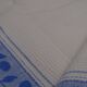 Lot of 2 old and cotton tea towels - Pretty blue friezes - Franges - Circa 1920-1930