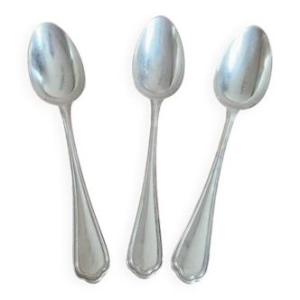 Christofle - Set of 3 table spoons in the Spatours model in silver-plated metal.