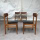 Vintage set of 4 mid century teak dining chairs scandinavian 60s 70s retro danish