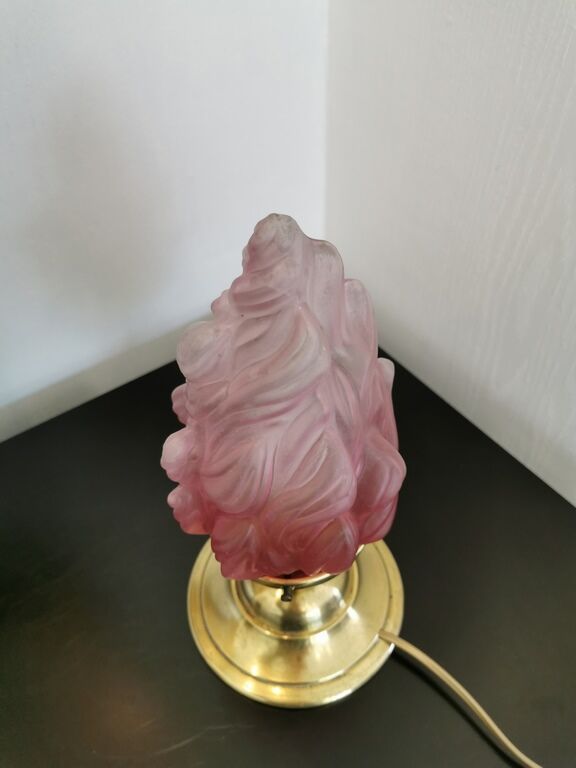 Art Deco table lamp "pink flame"