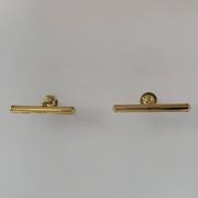 Pair of adjustable vintage brass wall lights, France, 1970.