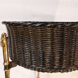 Vintage round tripod planter attributed to Jacques Adnet - 50s/60s