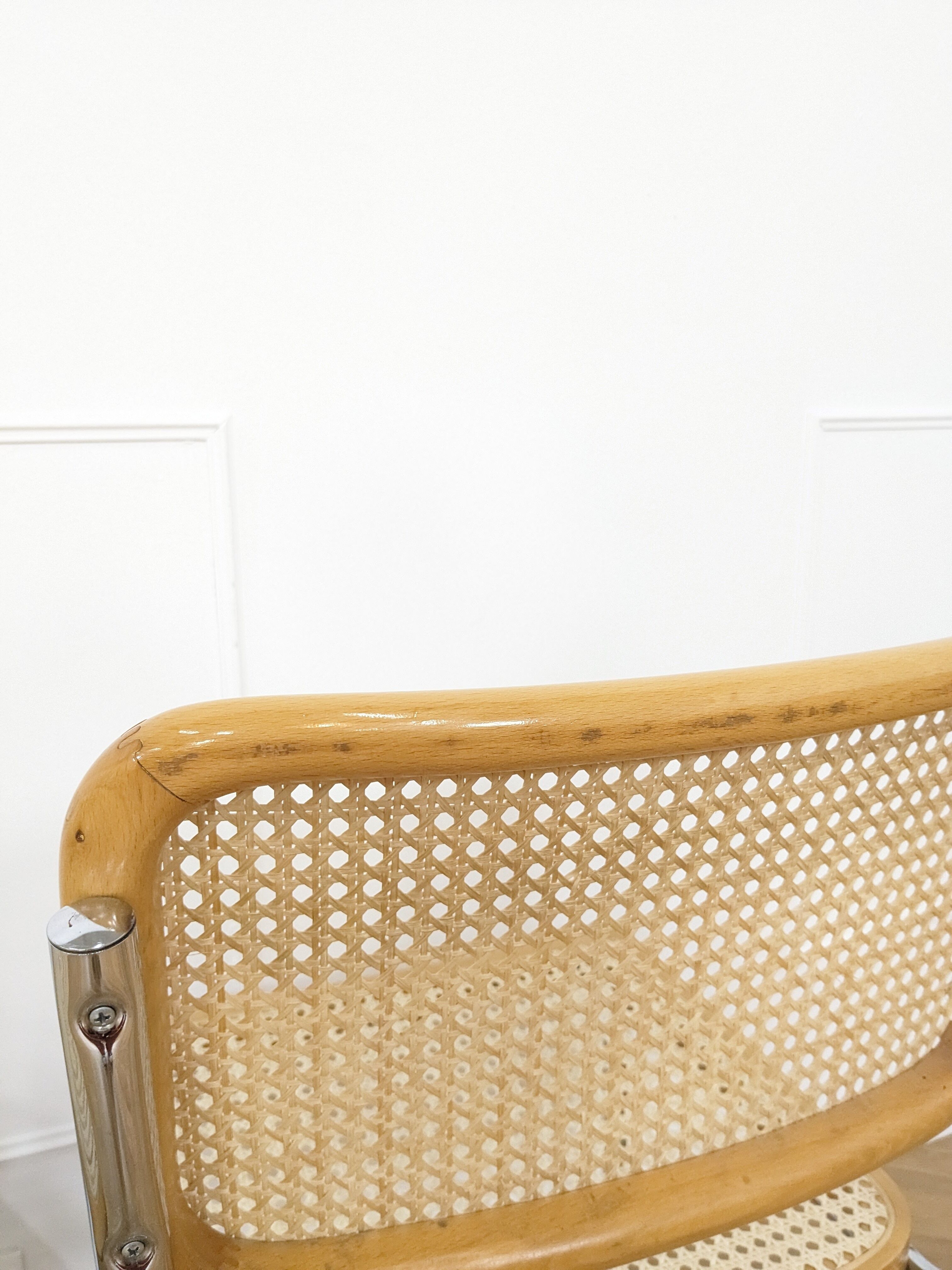 Vintage chairs Cesca B32 by Marcel Breuer