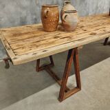 Antique trestle table XXL garden table 89 x 308 cm