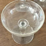 Champagne coupes etched set of 4