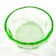 Art Deco bonbonniere, green crystal, Moser, Czechoslovakia, 1930s