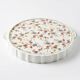 Vintage pie dish in earthenware with handles – Japanese floral pattern