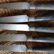 Lot 12 old knives handle wood fontenille 1034 drop viroles