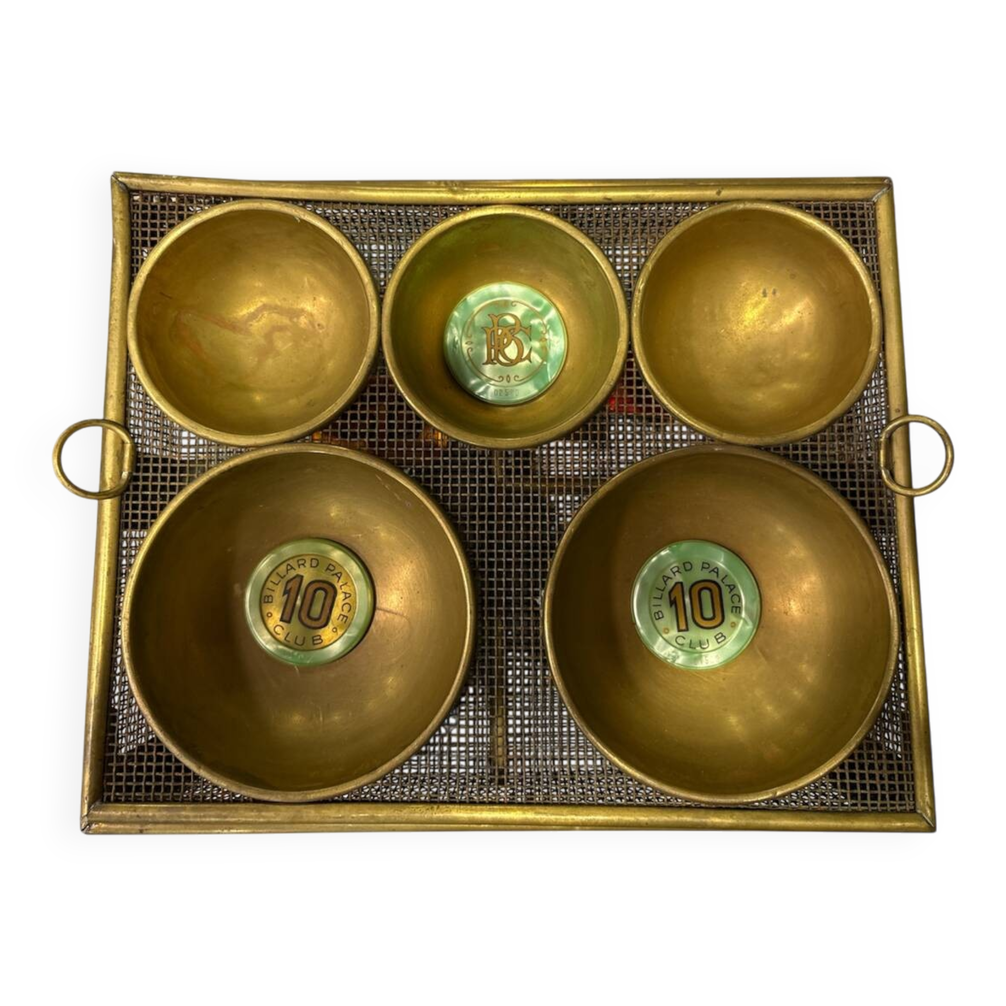 Brass countertop cash box/empty pocket