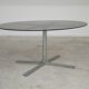 Table de repas en verre aluminium et acier chromé