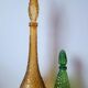 Carafes italienne en verre Empoli 1970