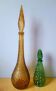 Carafes italienne en verre Empoli 1970