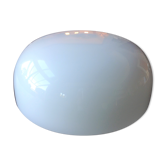 Plafonnier demi lune en opaline blanche vintage années 60/70