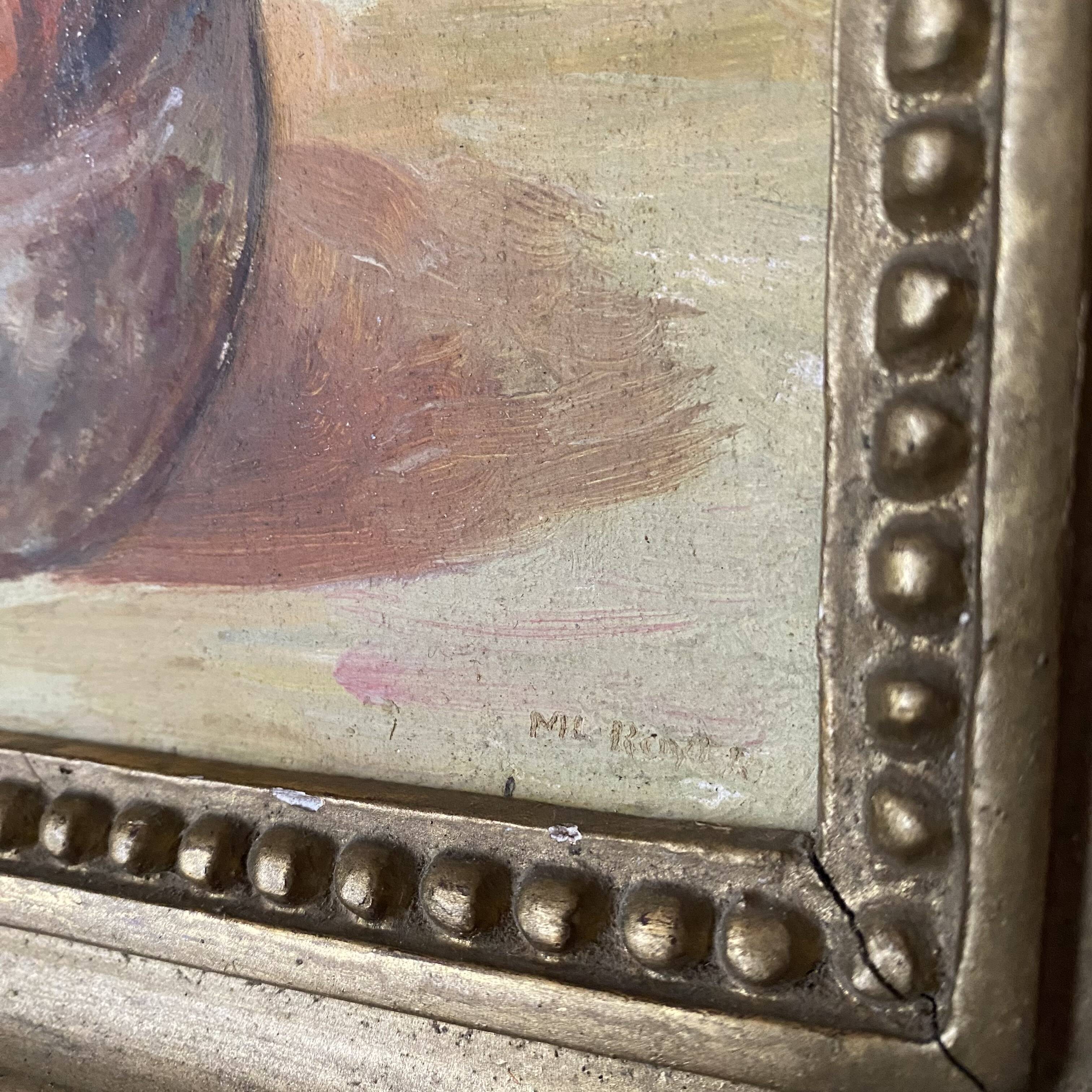 Framed flower painting of anemones