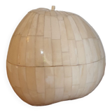 Coconut ice cube bucket, 50s marquetry