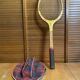 Vintage donnay la hutte wooden tennis racket + montana cover