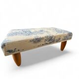Small Jouy canvas footrest bench