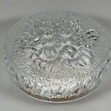 Lampe de plafond des années 1960/1970, montage encastré, verre, métal, design Space Age