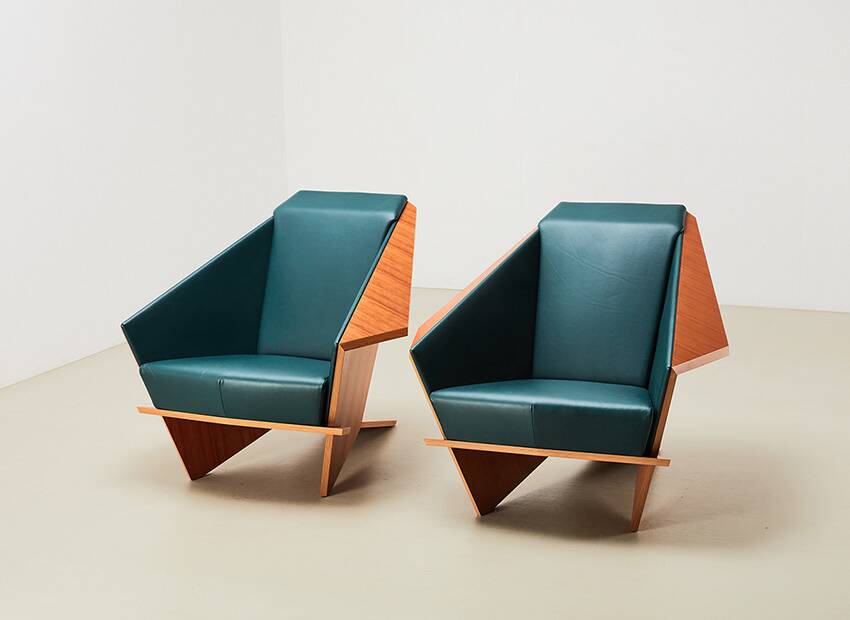 Frank Lloyd Wright Pair of Taliesin 1 Lounge Chairs for Cassina 1949/2018