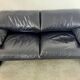 Maralunga sofa designer Vico MAGISTRETTI cassina in vintage midnight blue leather