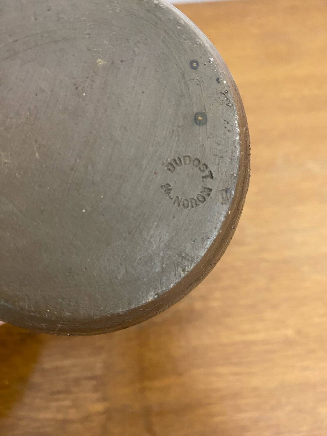 Ancien pichet jean dubost grès de noron marron vintage