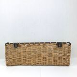 2 Old metal and wicker wall shelf 50s