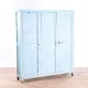 Industrial vintage wooden locker 3 doors