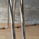 Set of two folding chairs in brown and metal fabric - vintage