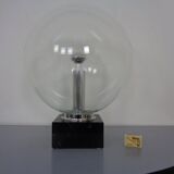 Large Glass Globe & Marble Table Lamp from Erco, 1960s