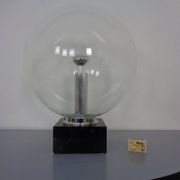 Large glass globe and marble table lamp from Erco, 1960s.