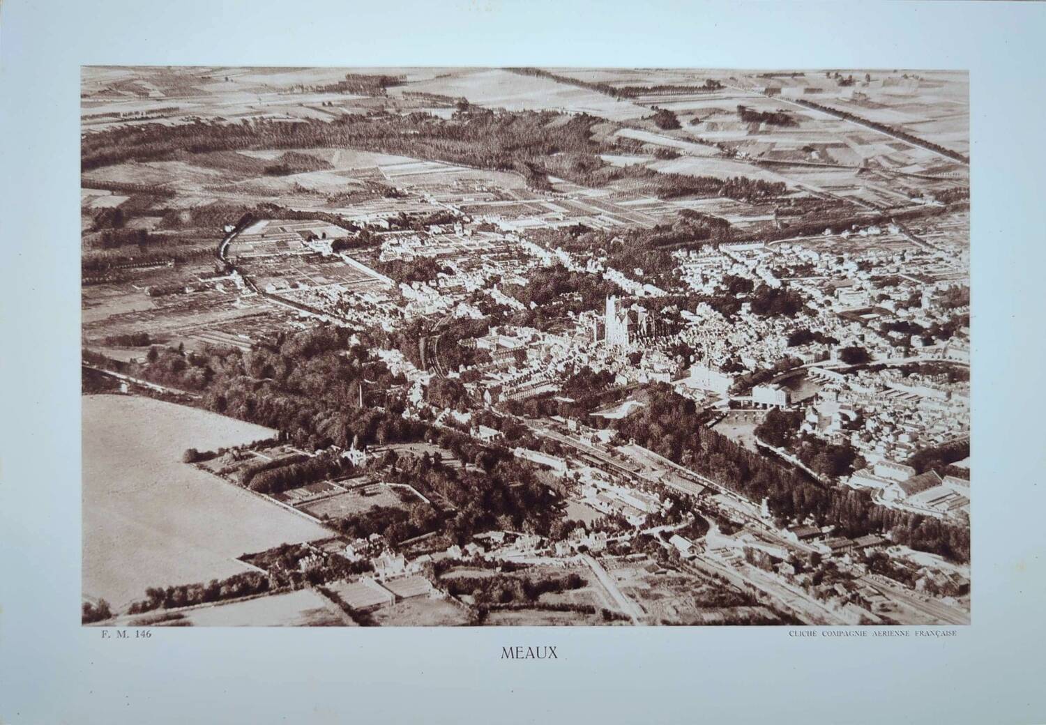 Meaux, photo plate printed in 1934.