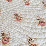 Large Provençal boutis from the 19th century, 195 x 190 cm.