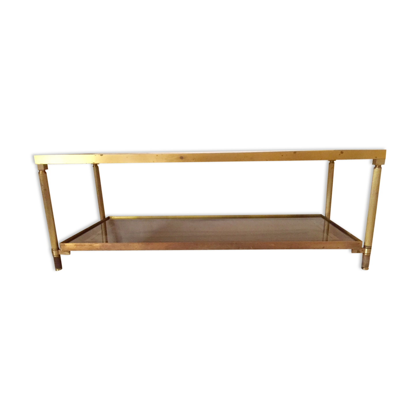 Table low 2 Golden floors and sunglasses with gold mirror effect