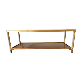 Table low 2 Golden floors and sunglasses with gold mirror effect