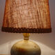 Vintage ceramic and burlap table lamp