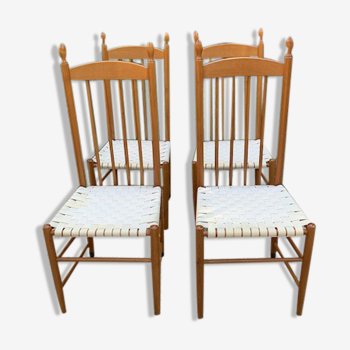 Lot de 4 chaises Roche Bobois années 80