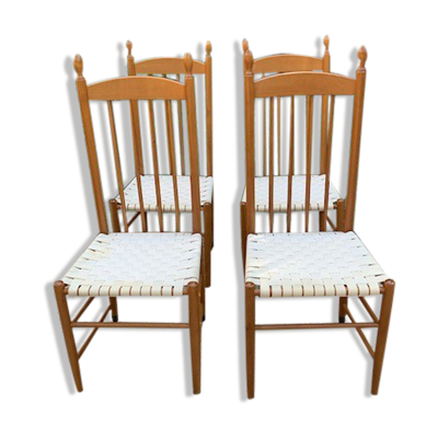 Lot de 4 chaises Roche Bobois années 80